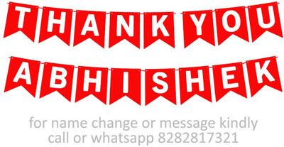 Midas Craft Thank You Abhishek M Banner 0d. Banner(10 ft, Pack of 1)