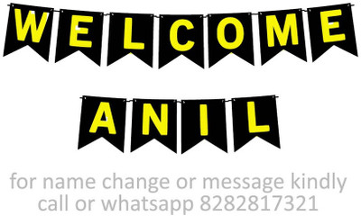 Midas Craft Welcome Anil M Banner 10. Banner(10 ft, Pack of 1)