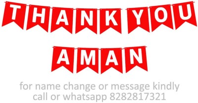 Midas Kraft Thank You Aman M Banner 04. Banner(10 ft, Pack of 1)