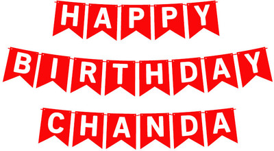 Midas Craft Happy Birthday Chanda_01. Pennant Banner(10 ft, Pack of 1)