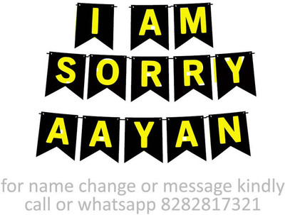 Midas Craft I am Sorry Aayan M Banner 03. Banner(10 ft, Pack of 1)