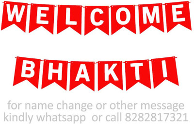 Midas Craft Welcome Bhakti M Banner 10. Banner(10 ft, Pack of 1)