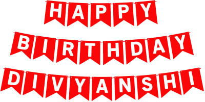 Midas Craft Happy Birthday Divyanshi_01. Pennant Banner(10 ft, Pack of 1)