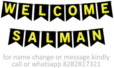 Midas Craft Welcome Salman M Banner 10. Banner(10 ft, Pack of 1)