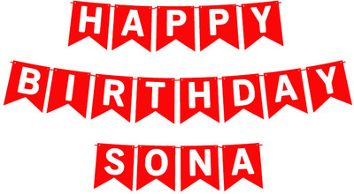 Midas Craft Happy Birthday Sona_01. Pennant Banner(10 ft, Pack of 1)