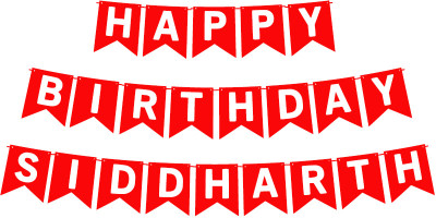 Midas Craft Happy Birthday Siddharth_01. Pennant Banner(10 ft, Pack of 1)
