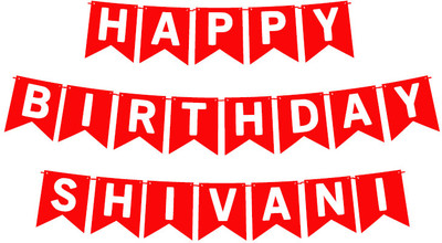 Midas Craft Happy Birthday Shivani_01. Pennant Banner(10 ft, Pack of 1)