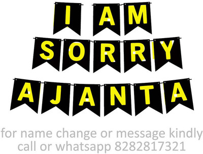 Midas Craft I am Sorry Ajanta M Banner 03. Banner(10 ft, Pack of 1)