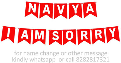 Midas Kraft I am Sorry Navya M Banner 03. Banner(10 ft, Pack of 1)