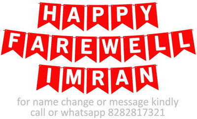 Midas Craft Happy Farewell Imran M Banner 09. Banner(10 ft, Pack of 1)