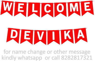 Midas Kraft Welcome Devika M Banner K. Banner(10 ft, Pack of 1)
