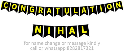 Midas Craft Congratulations Nihal M Banner 07. Banner(10 ft, Pack of 1)