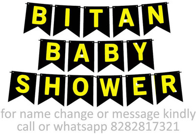 Midas Craft Baby Shower of Bitan M Banner 06. Banner(10 ft, Pack of 1)