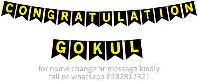 Midas Craft Congratulations Gokul M Banner 07. Banner(10 ft, Pack of 1)