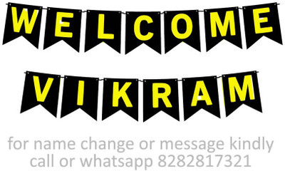 Midas Craft Welcome Vikram M Banner 10. Banner(10 ft, Pack of 1)