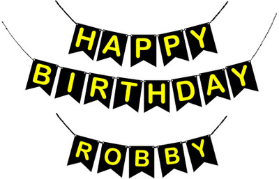 GIFTUATION Happy Birthday robby / Printed Birthday Banner for Boys & Girls Banner(5 ft, Pack of 1)