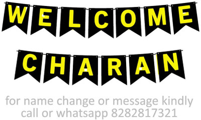 Midas Kraft Welcome Charan M Banner K. Banner(10 ft, Pack of 1)