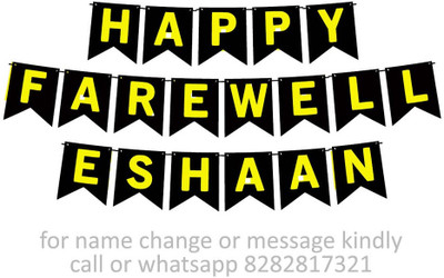 Midas Craft Happy Farewell Eshaan M Banner 09. Banner(10 ft, Pack of 1)