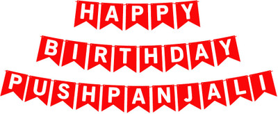 Midas Craft Happy Birthday Pushpanjali_01. Pennant Banner(10 ft, Pack of 1)