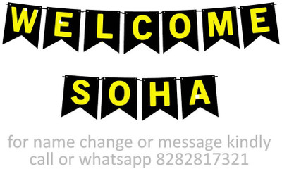 Midas Kraft Welcome Soha M Banner K. Banner(10 ft, Pack of 1)