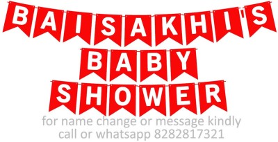Midas Kraft Baisakhi's Baby Shower M Banner 0G. Banner(10 ft, Pack of 1)