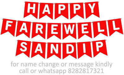 Midas Craft Happy Farewell Sandip M Banner 09. Banner(10 ft, Pack of 1)