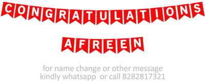 Midas Kraft Congratulations Afreen M Banner 0H. Banner(10 ft, Pack of 1)