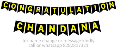 Midas Craft Congratulations Chandana M Banner 07. Banner(10 ft, Pack of 1)