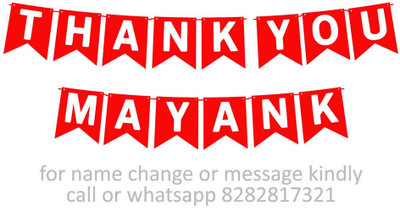 Midas Craft Thank You Mayank M Banner 0d. Banner(10 ft, Pack of 1)