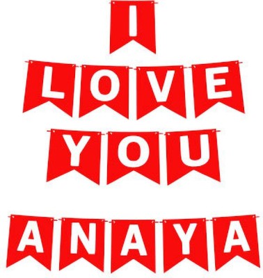 Midas Craft I Love You Anaya Name Banner 03 Banner(10 ft, Pack of 1)