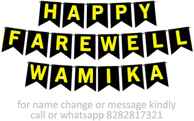 Midas Craft Happy Farewell Wamika M Banner 09. Banner(10 ft, Pack of 1)