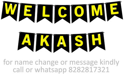 Midas Craft Welcome Akash M Banner 10. Banner(10 ft, Pack of 1)