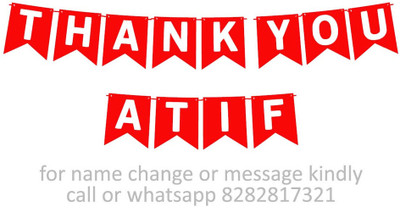 Midas Craft Thank You Atif M Banner 0d. Banner(10 ft, Pack of 1)