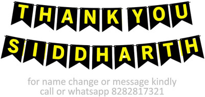 Midas Craft Thank You Siddharth M Banner 04. Banner(10 ft, Pack of 1)