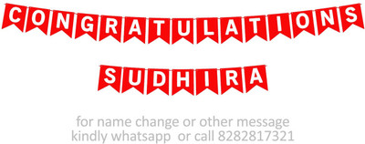 Midas Craft Congratulations Sudhira M Banner 07. Banner(10 ft, Pack of 1)