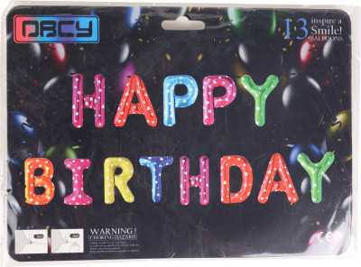 Quickoo Happy Birthday Banner - Multicolor Banner(3 ft, Pack of 1)