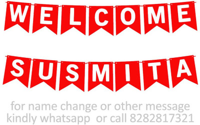 Midas Craft Welcome Susmita M Banner 10. Banner(10 ft, Pack of 1)