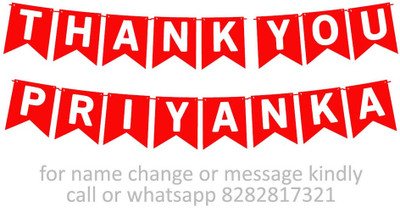 Midas Craft Thank You Priyanka M Banner 0d. Banner(10 ft, Pack of 1)