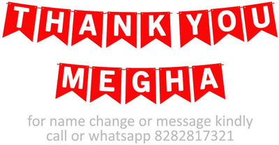 Midas Craft Thank You Megha M Banner 0d. Banner(10 ft, Pack of 1)