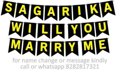 Midas Craft Marry Me Sagarika Proposal M Banner 05. Banner(10 ft, Pack of 1)
