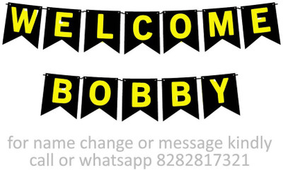 Midas Craft Welcome Bobby M Banner 10. Banner(10 ft, Pack of 1)