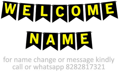 Midas Kraft Welcome Name M Banner K. Banner(10 ft, Pack of 1)