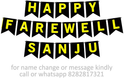 Midas Craft Happy Farewell Sanju M Banner 09. Banner(10 ft, Pack of 1)