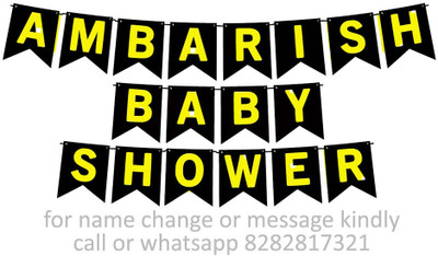 Midas Craft Baby Shower of Ambarish M Banner 06. Banner(10 ft, Pack of 1)