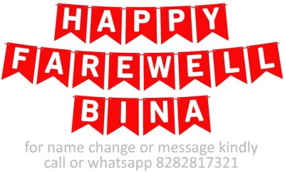 Midas Kraft Happy Farewell Bina M Banner 0J. Banner(10 ft, Pack of 1)