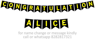 Midas Kraft Congratulations Alice M Banner 0H. Banner(10 ft, Pack of 1)