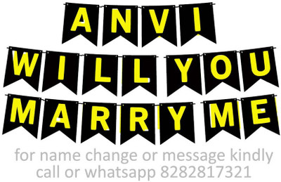 Midas Craft Marry Me Anvi Proposal M Banner 05. Banner(10 ft, Pack of 1)