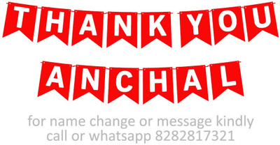 Midas Craft Thank You Anchal M Banner 0d. Banner(10 ft, Pack of 1)