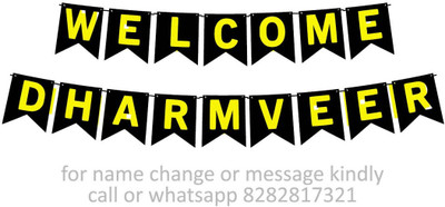 Midas Craft Welcome Dharmveer M Banner 10. Banner(10 ft, Pack of 1)