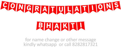 Midas Kraft Congratulations Bhakti M Banner 0H. Banner(10 ft, Pack of 1)